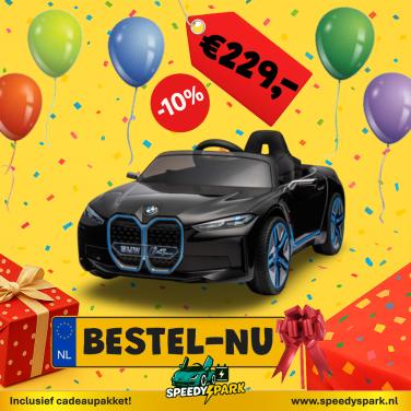 Elektrische Kinderauto 12V – BMW i4 | Zwart
