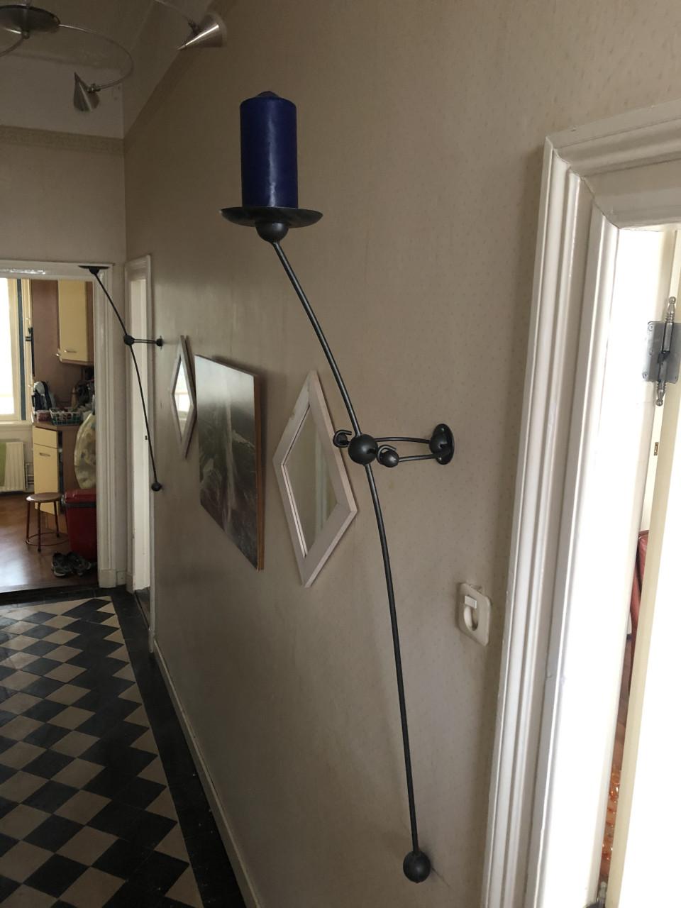 2 kandelaars voor aan de muur