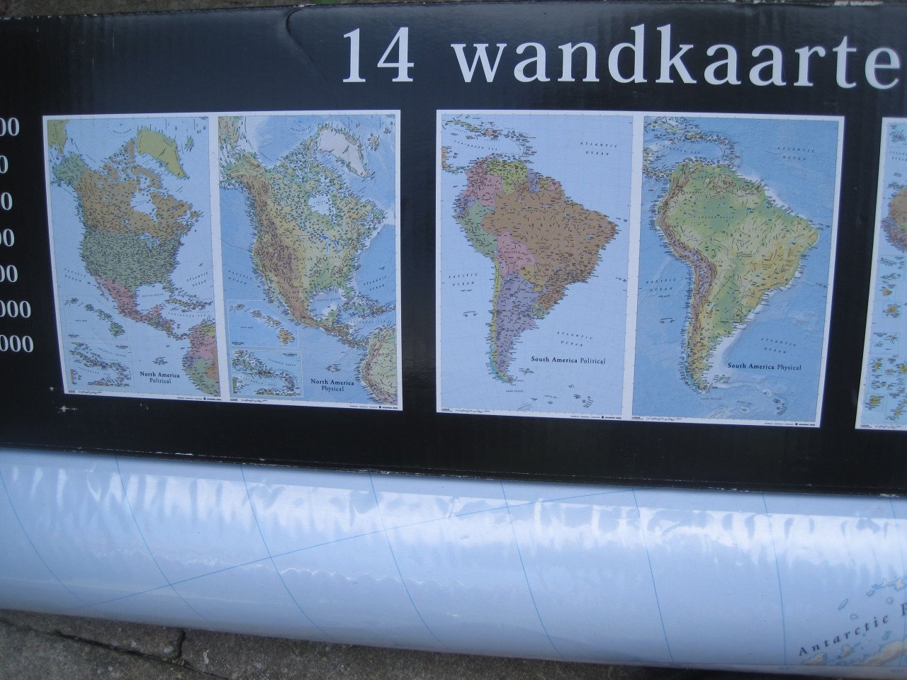 Grote landkaarten , wereldkaarten
