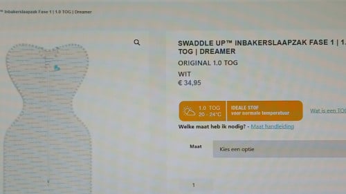 Inbaker slaapzakje SWADDLE UP (love to dream)