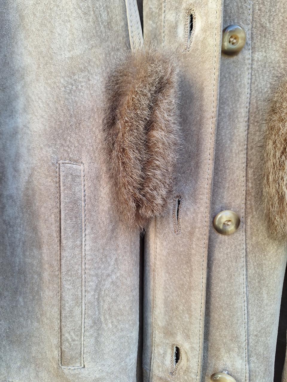 Dames jas suede (leer)