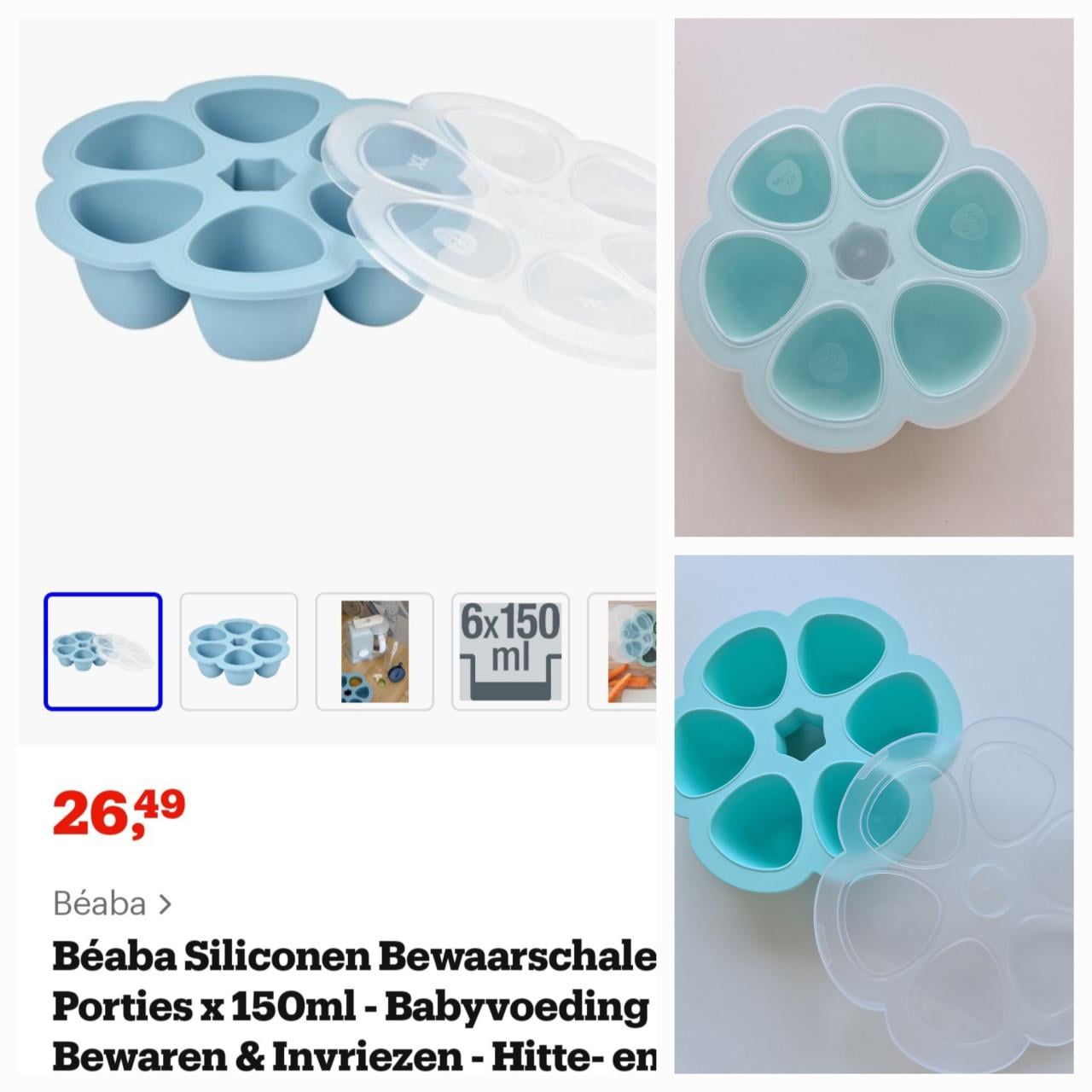 -Béaba Multi-Portions siliconeninvriesvormpjes voor babyvoeding