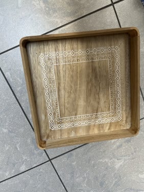 Houten tafel decoratie