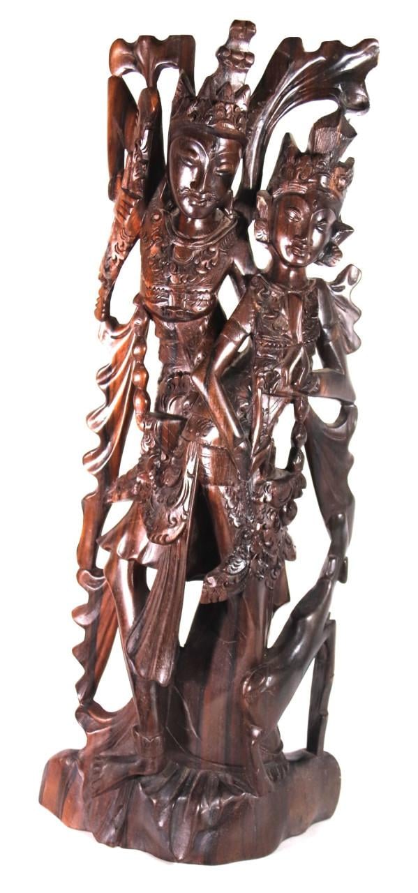 Houten Balinees Beeld ( handgesneden )