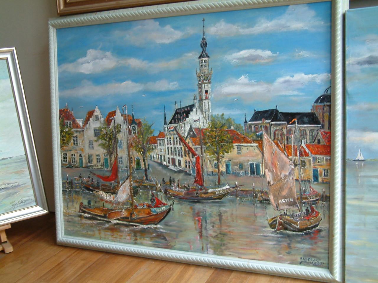 Voor de vaste kijkers   Arnemuiden stad  haven en vergezicht  ook Veere