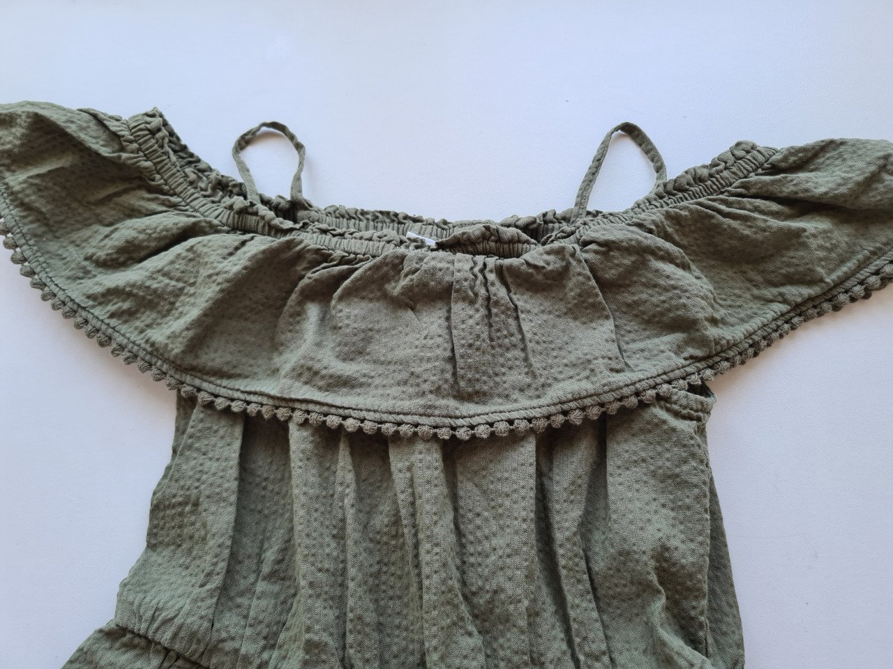 Kaki groen jumpsuit van H&M Maat 116