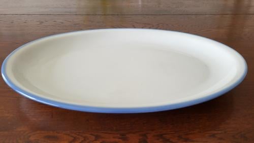 Pools aardewerk (Pruszkow) schaal ovaal 33,5 x 23,5 cm