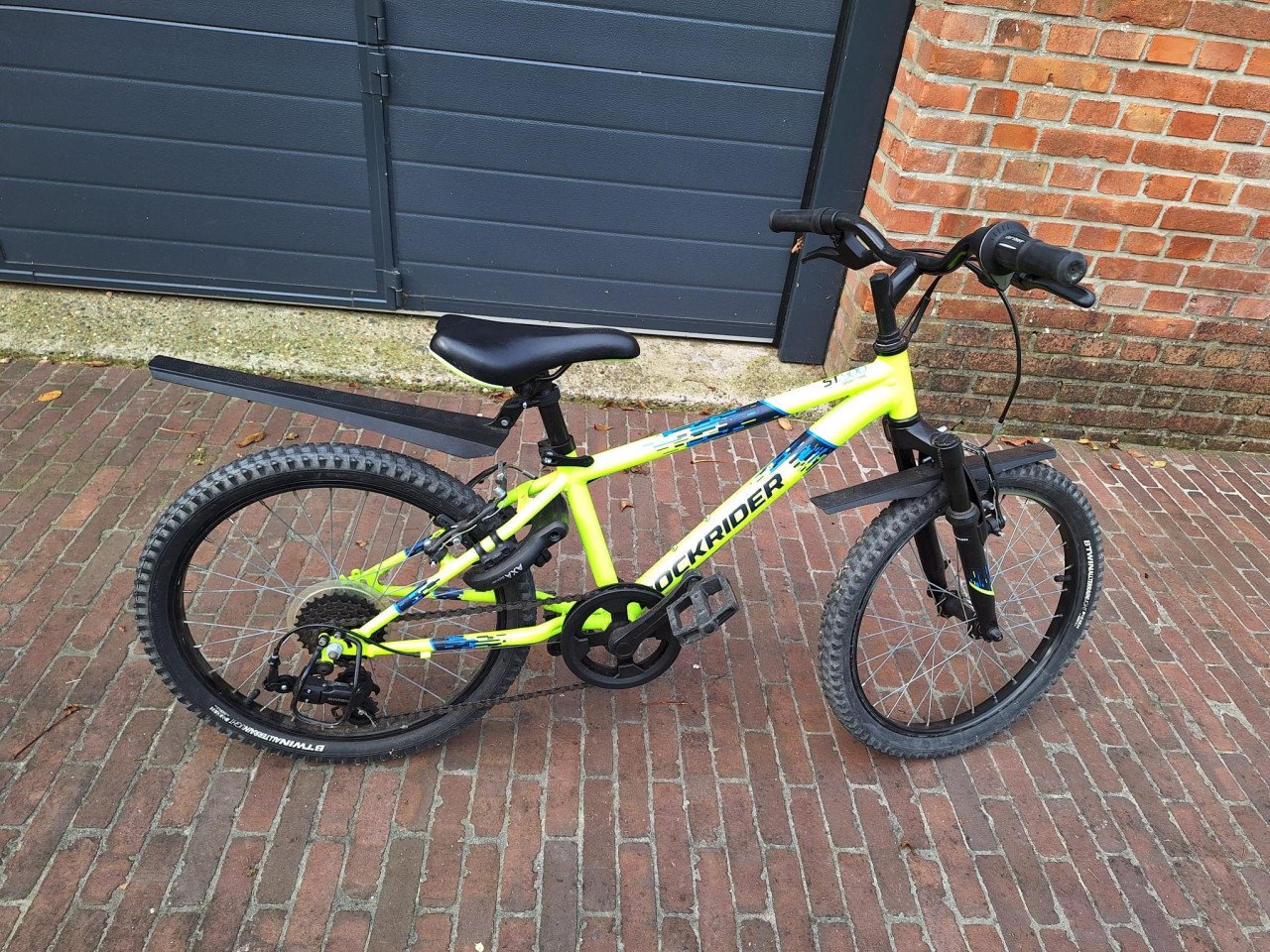 Rockrider mountainbike 20 inch fluogeel