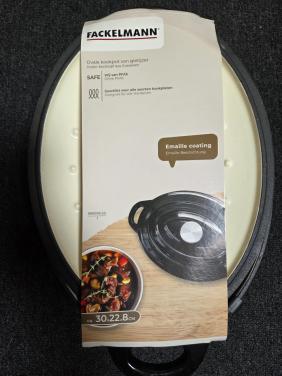 NIEUW Fackelmann Gietijzeren Braadpan - Zwart, 30x22.8cm