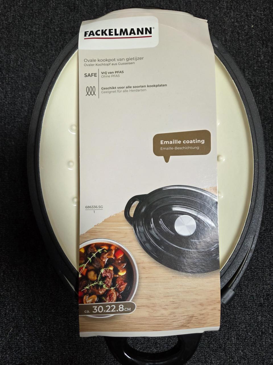 NIEUW Fackelmann Gietijzeren Braadpan - Zwart, 30x22.8cm