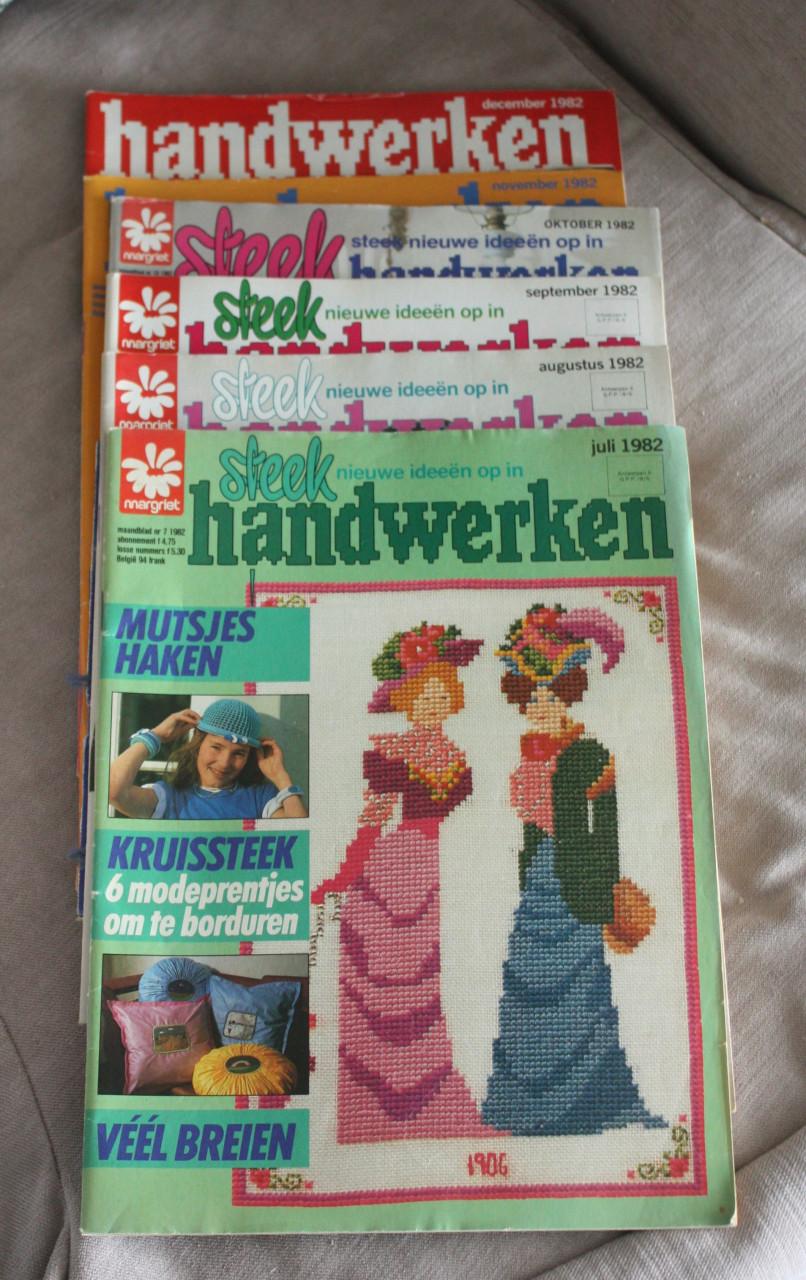 Handwerken met steek compleete  tijdschriften juli-december 1982