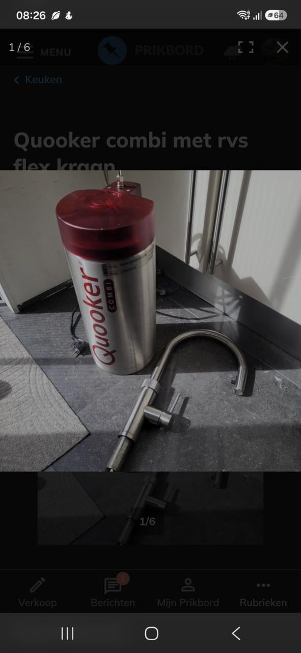 Quooker compleet met rvs flex kraan