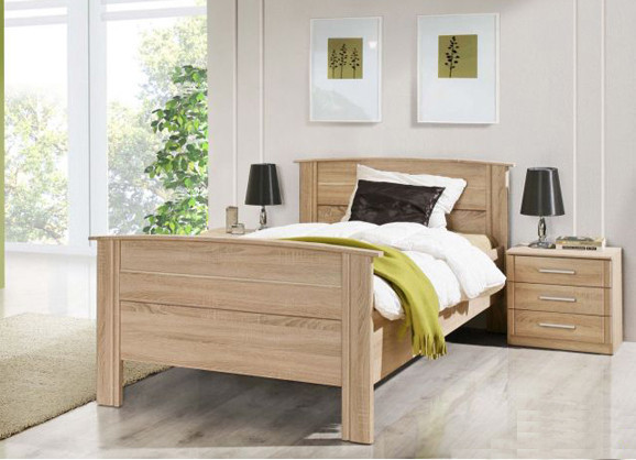 Senioren comfort bed 100 x 200 cm met instelbare lighoogte. Wit