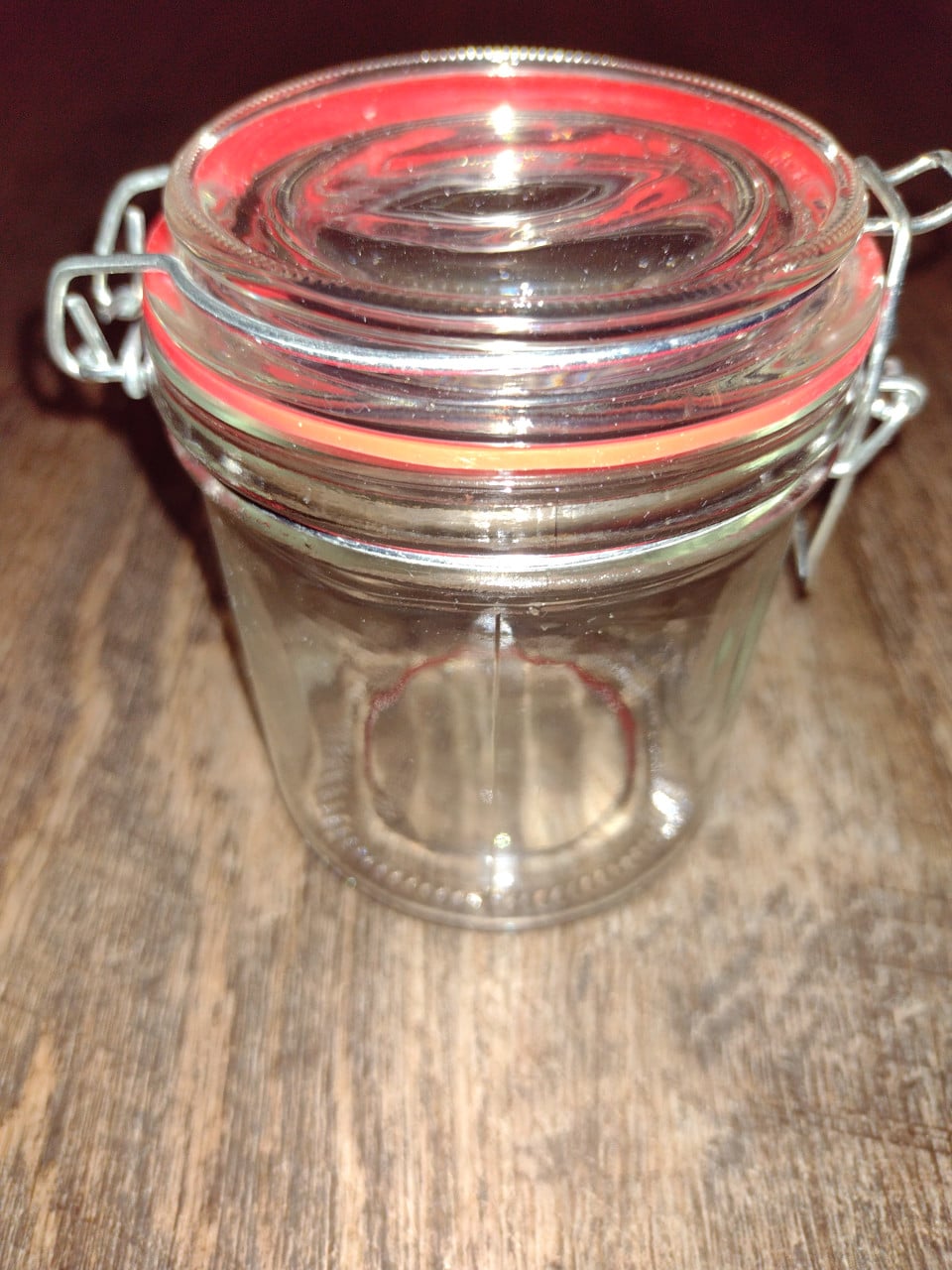 Weckpotje glas ongeveer 9 cm hoog