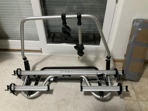 Fietsendrager voor op caravan dissel