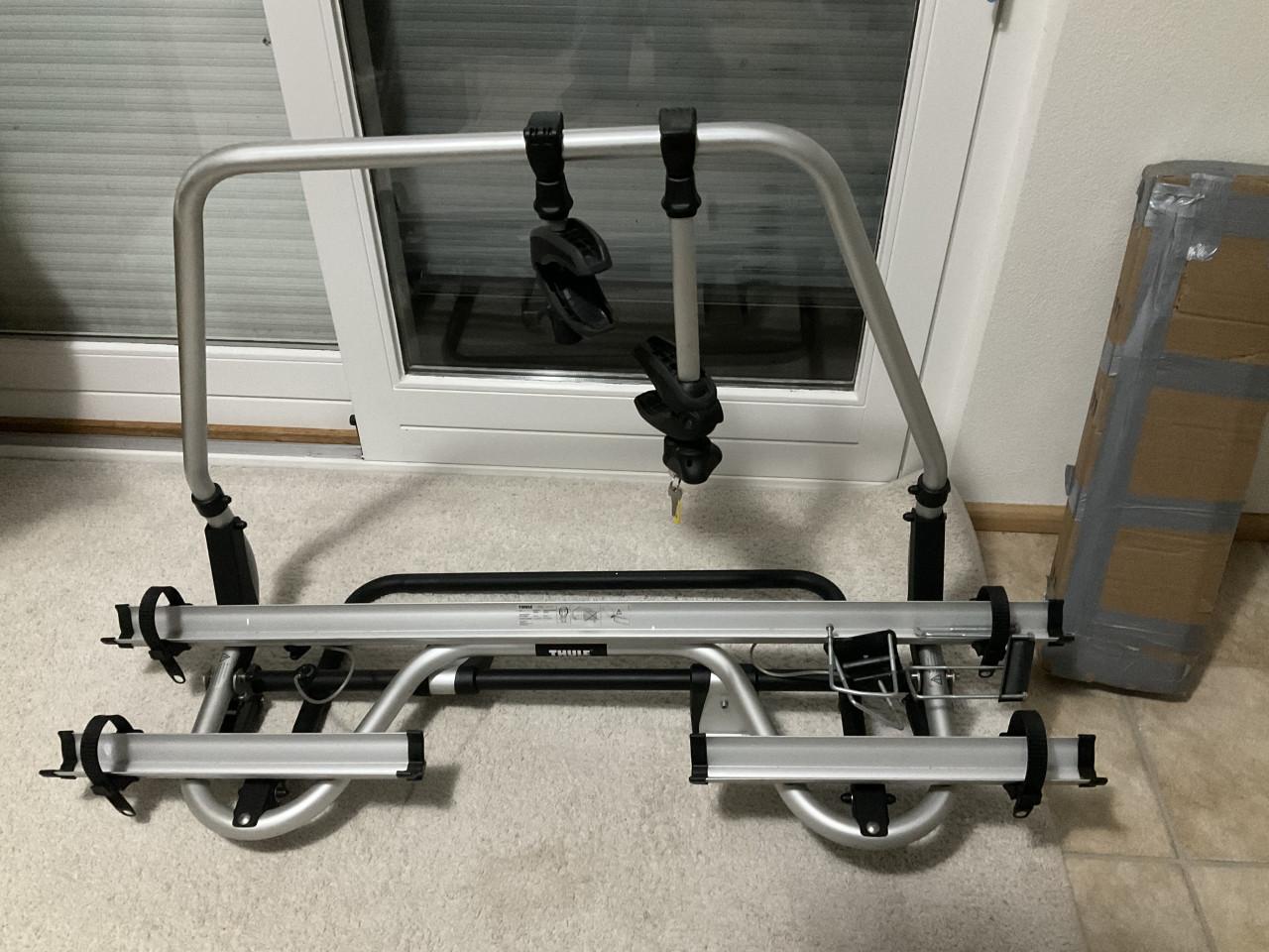 Fietsendrager voor op caravan dissel