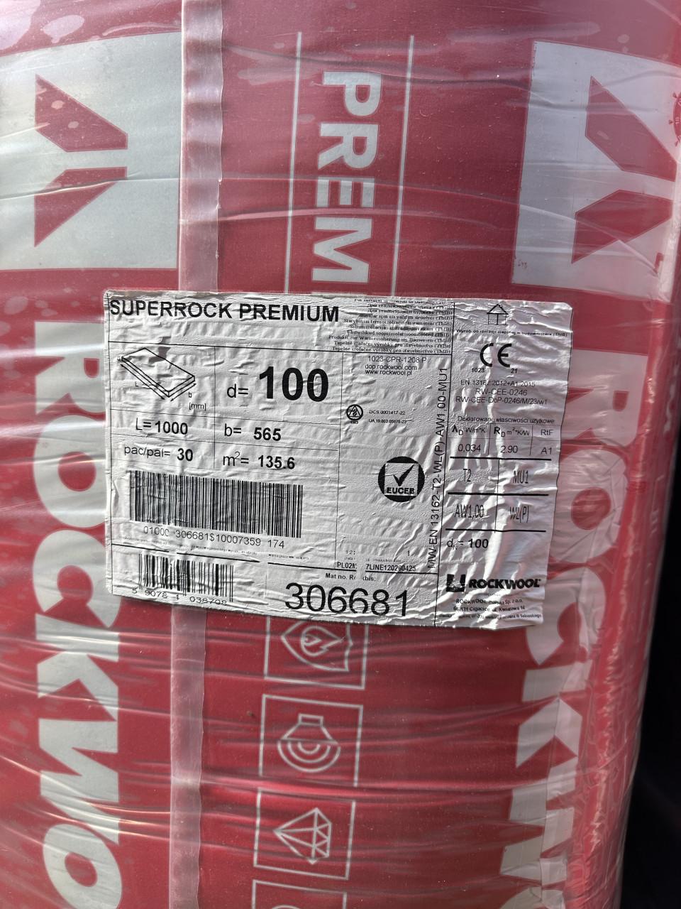 30x NIEUWE ROCKWOOL Superrock Premium pak steenwol isolatie