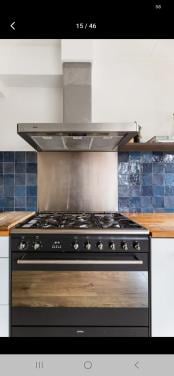 Smeg fornuis 6 pits met dubbele oven