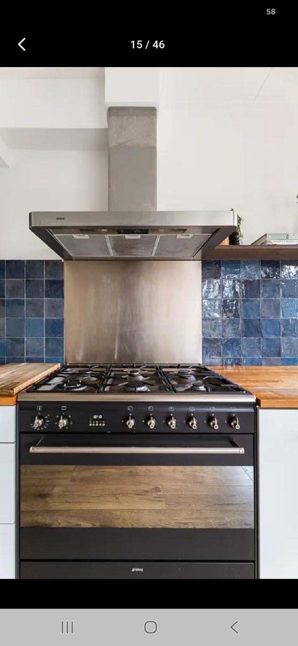 Smeg fornuis 6 pits met dubbele oven