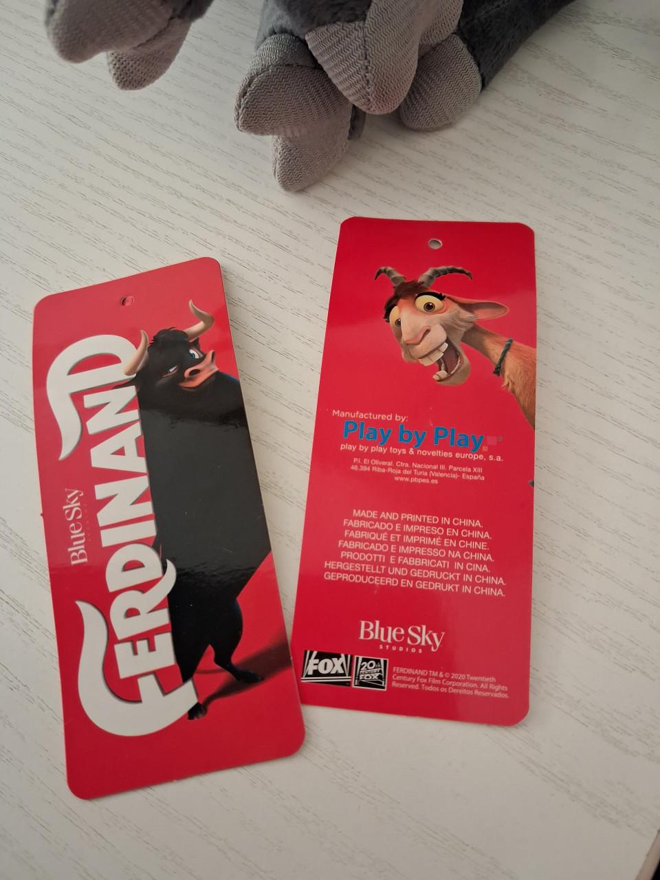 Ferdinand stier kalf knuffel disney