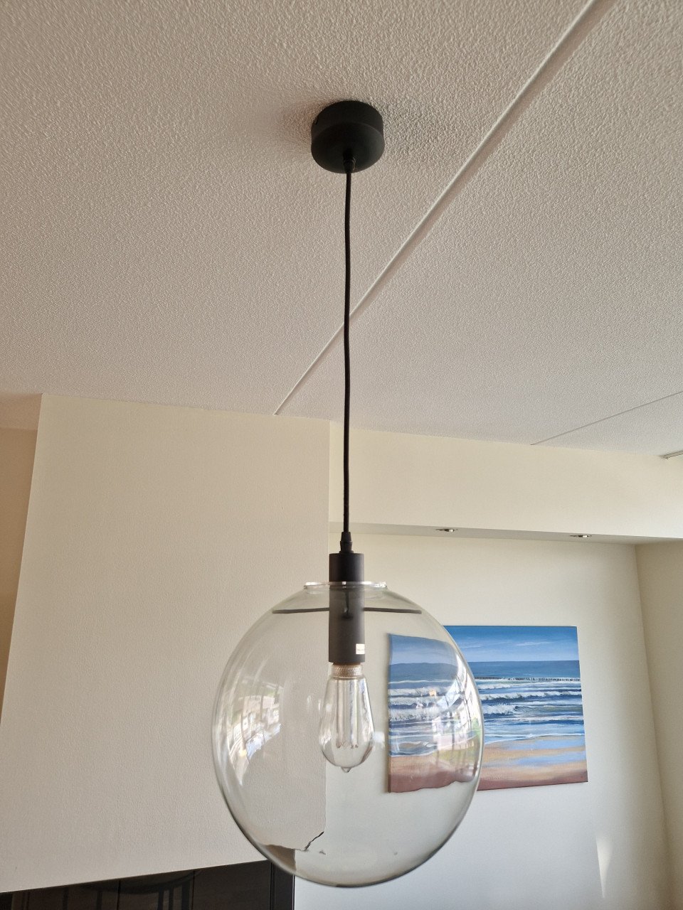 Mooie glazen hanglamp