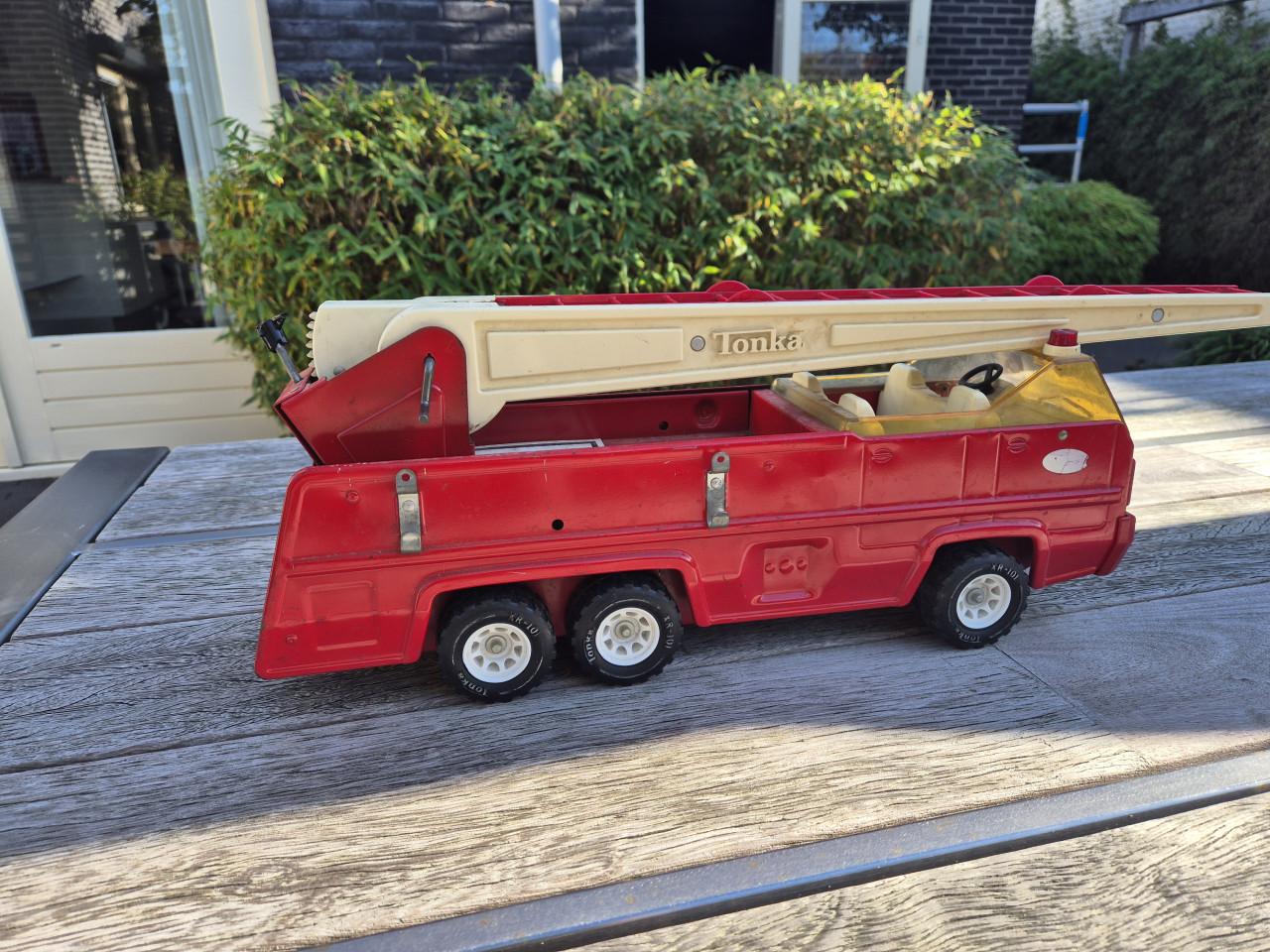 Tonka brandweerauto jaren zeventig gekocht in de VS.