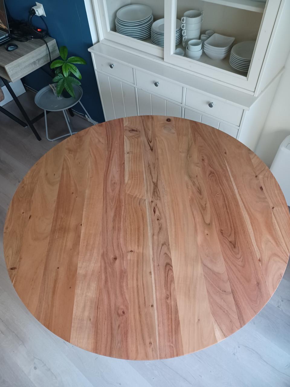 Ronde acacia eettafel diameter 120cm