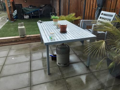 Tuinset tafel en 6 stoelen