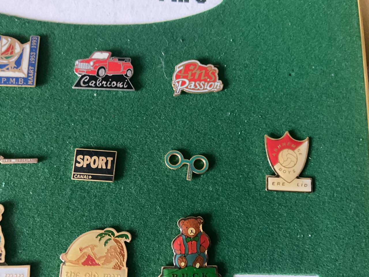 De originele pins.    16 stuks.