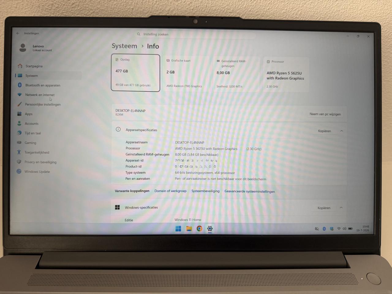 Zeer nette Lenovo IdeaPad Slim 3 | Ryzen 5 | 8GB | 512GB SSD