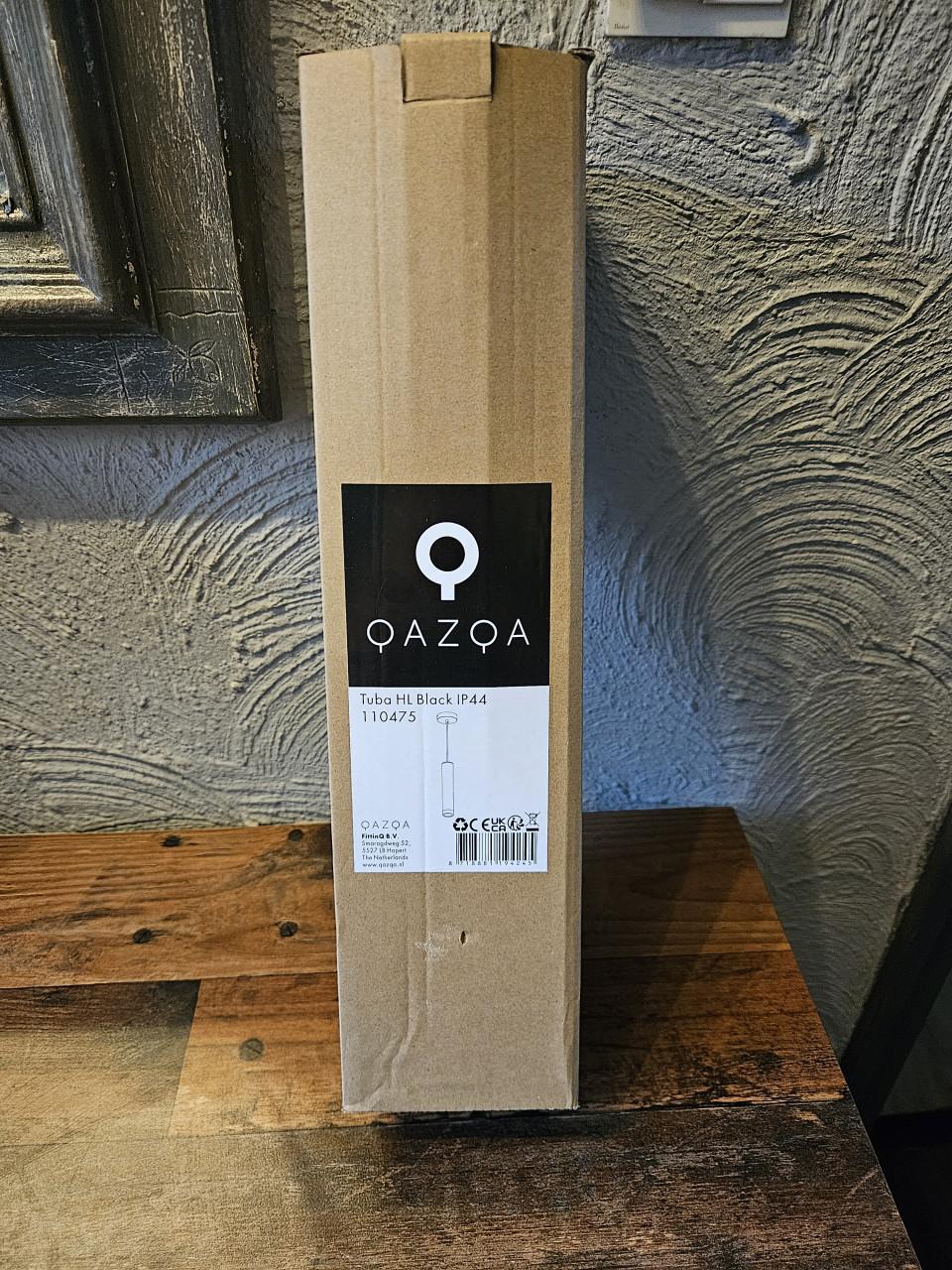 QAZQA Tuba HL Black IP44 Hanglamp - Nieuw in doos