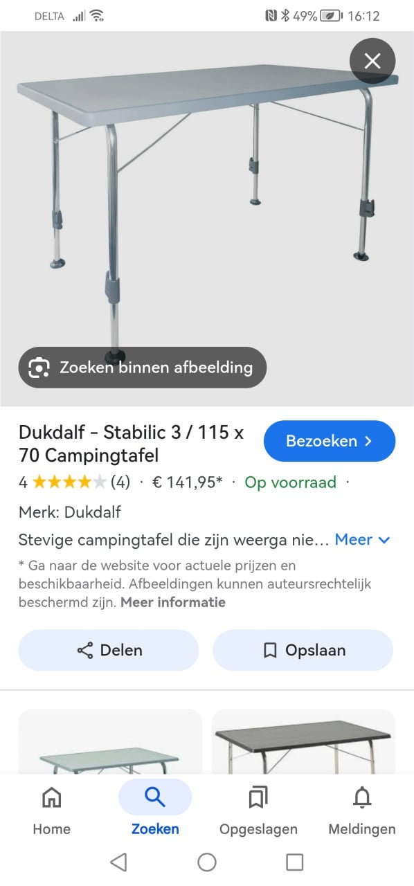 Kampeertafel