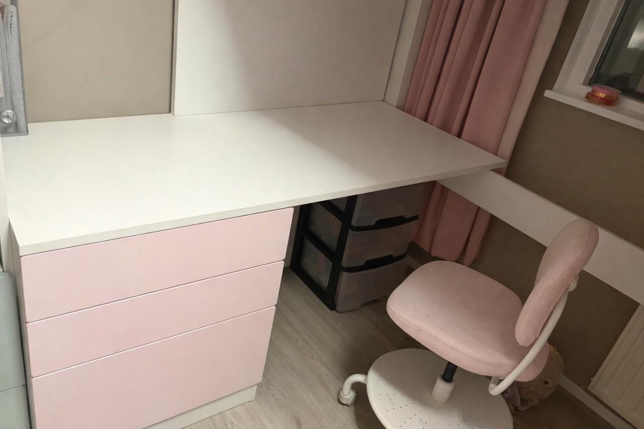 Ikea hoogslaper met bureau + kledingkast