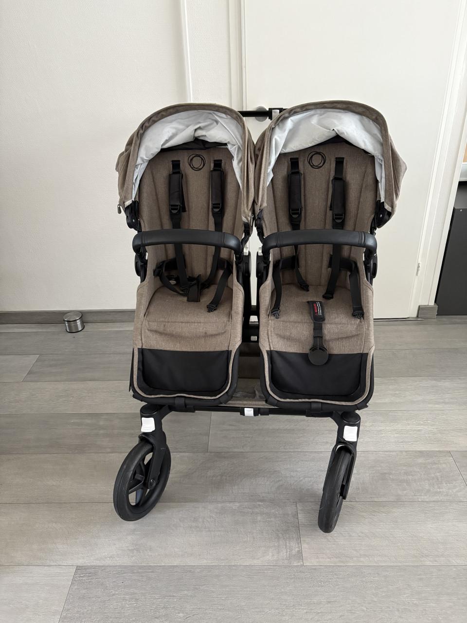 Bugaboo donkey twin black taupe