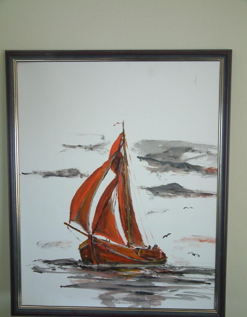 Hoogaars -hengst -botter schilderijen Jac Caljouw  Arnemuiden