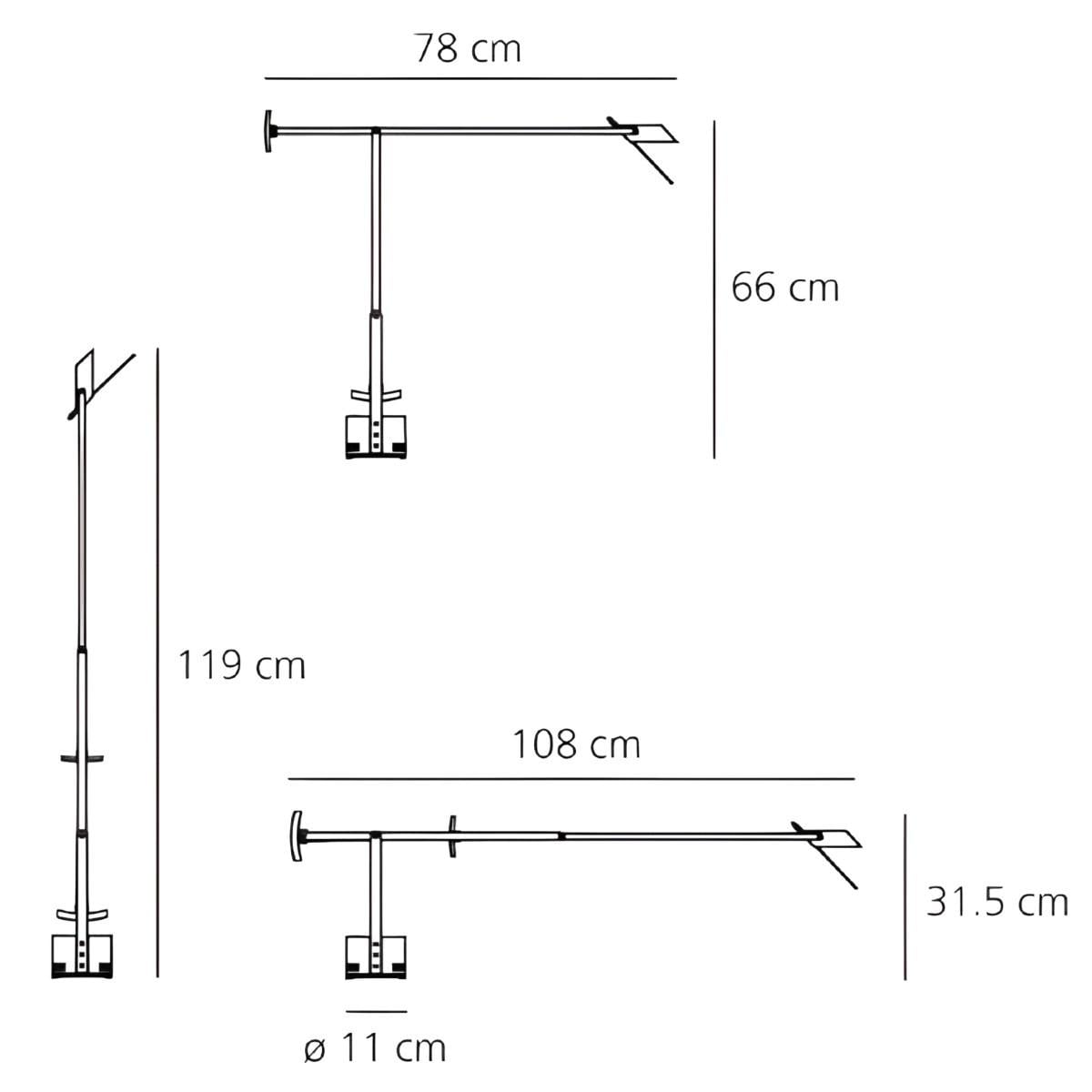 Schitterende Artemide Tizio bureaulamp / tafellamp !
