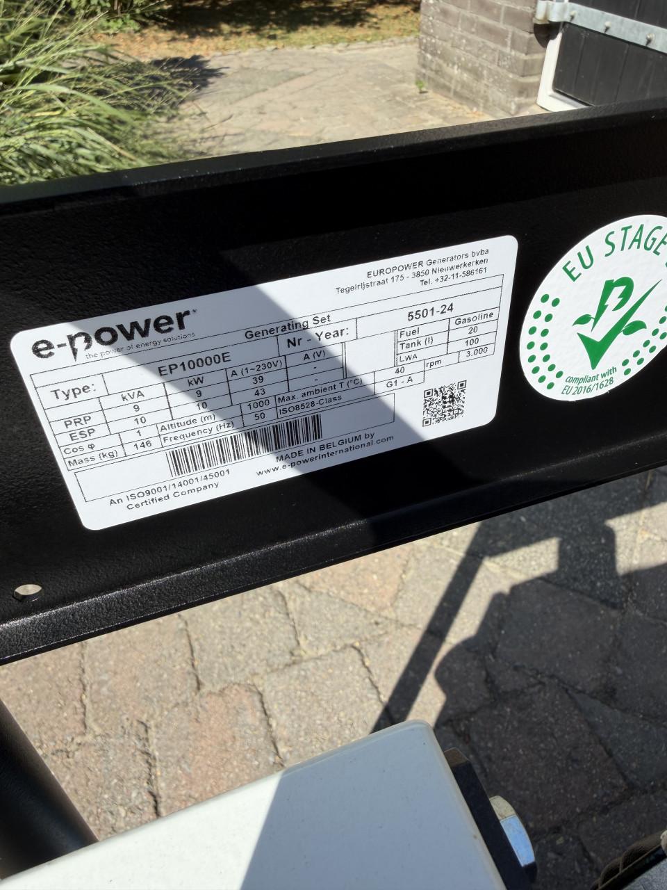 10 kW aggregaat Honda Europower EP10000E Nieuw !