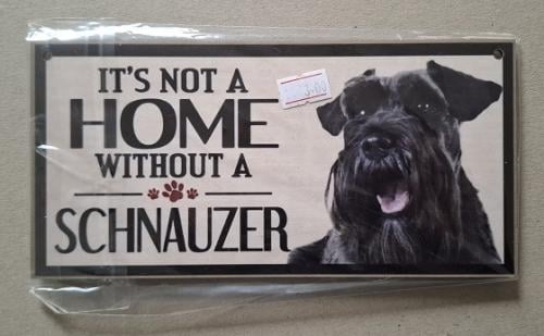 Schnauzer Houten Decoratiebord