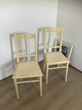 Stoel – vintage landelijk stoel 2 stuks