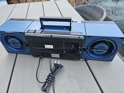 Leuke vintage Aristona TR 2845 stereo radio/cassettespeler/ boombox/blauw