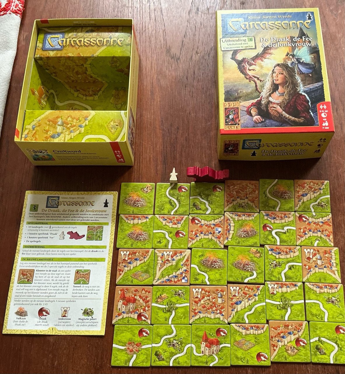 Uitbreiding 'De Draak, de Fee en de Jonkvrouw' Carcassonne.
