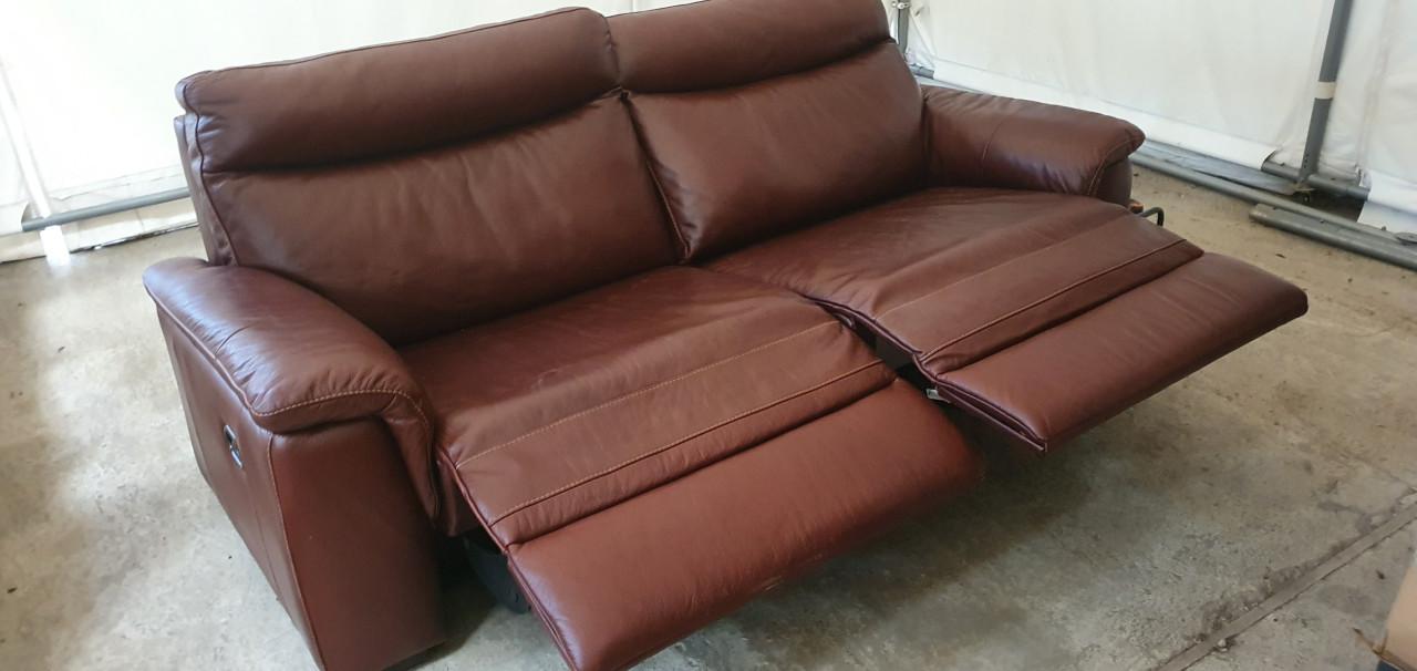 Electrische, leren bank