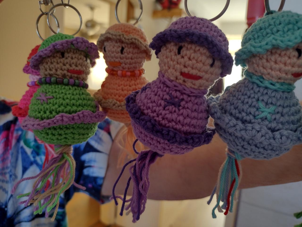 Gehaakte sleutelhanger poppetjes