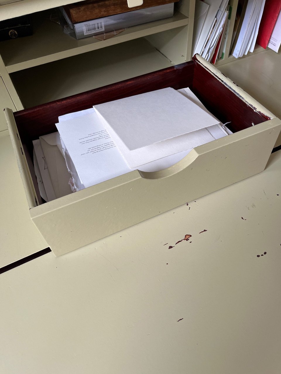 Secretaire, massief mahonie hout