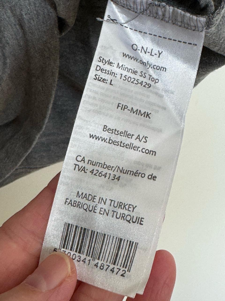 Only Minnie Mouse T-shirt - Grijs - Maat L