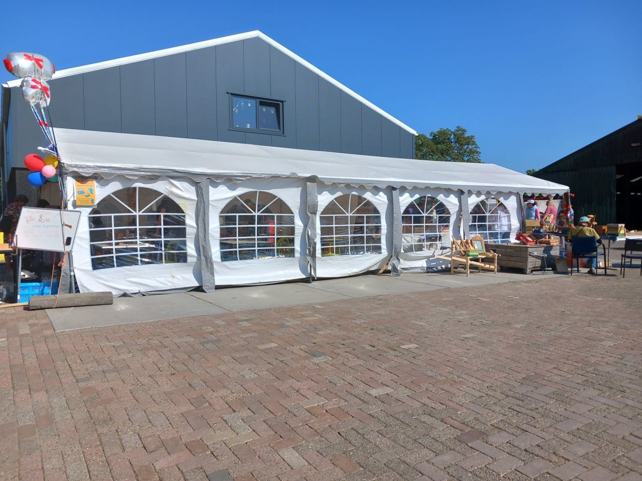 Partytent 4 x 8 meter te huur