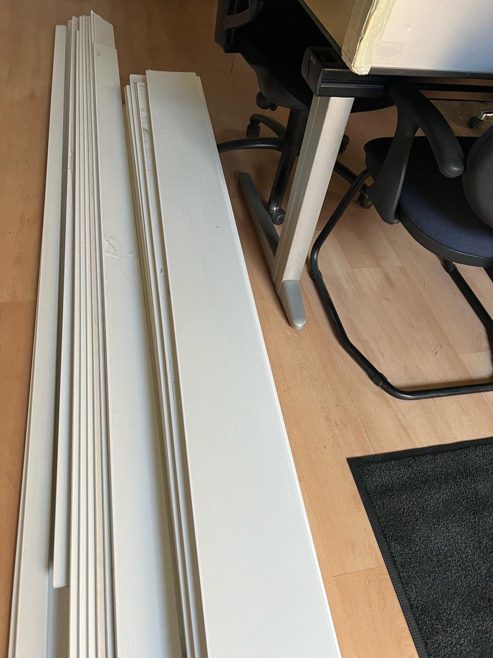 24 x profielen plat en 8x hoek mdf afbouw wit