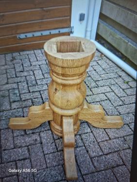 Massief  eiken  eettafel
