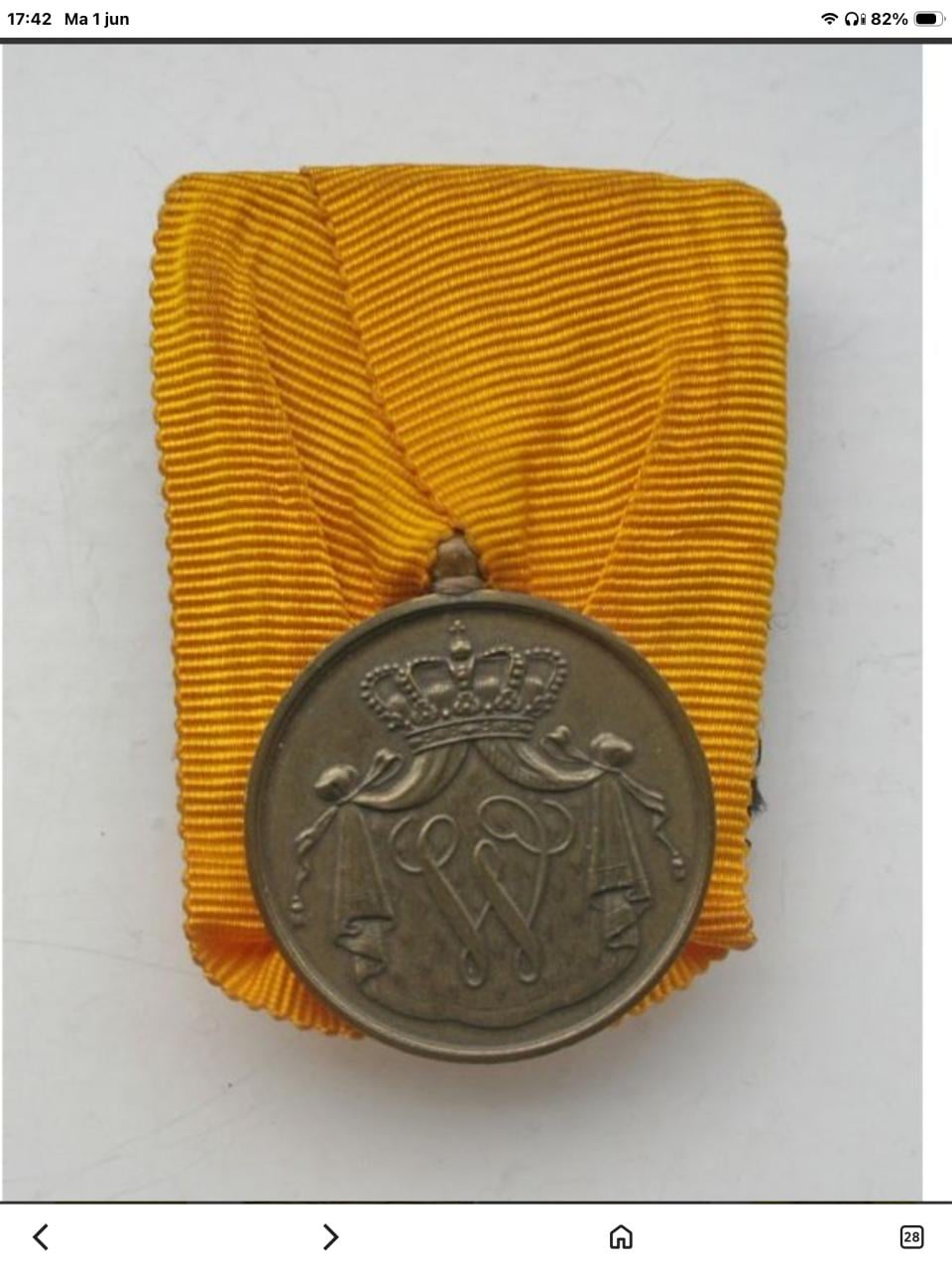 Bronzen medaille  marine