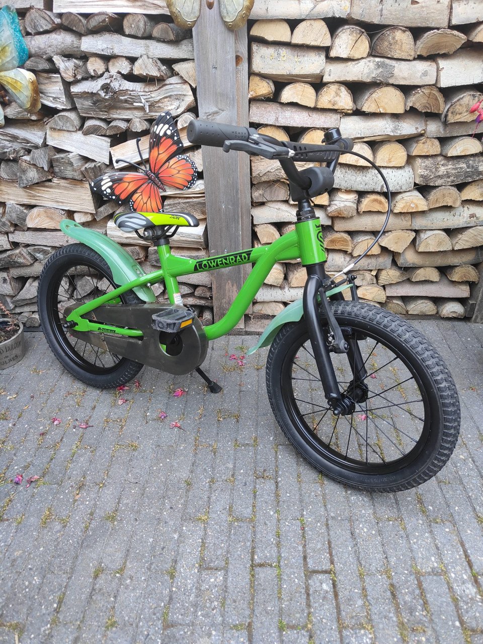 16 inch Lowenrad stoere groene jongens fiets